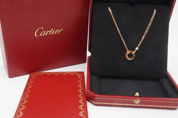 地亚(cartier)项链女 love 双环经典款