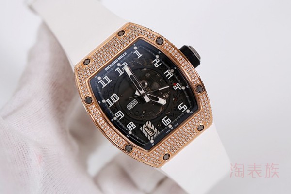 二手理查德米勒RM-005男士系列手表18K玫瑰金后镶钻手表